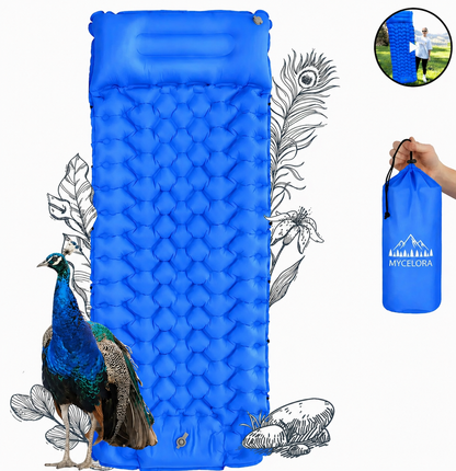 Inflatable Beach Mat with Built-In Pump