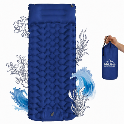 Inflatable Beach Mat with Built-In Pump